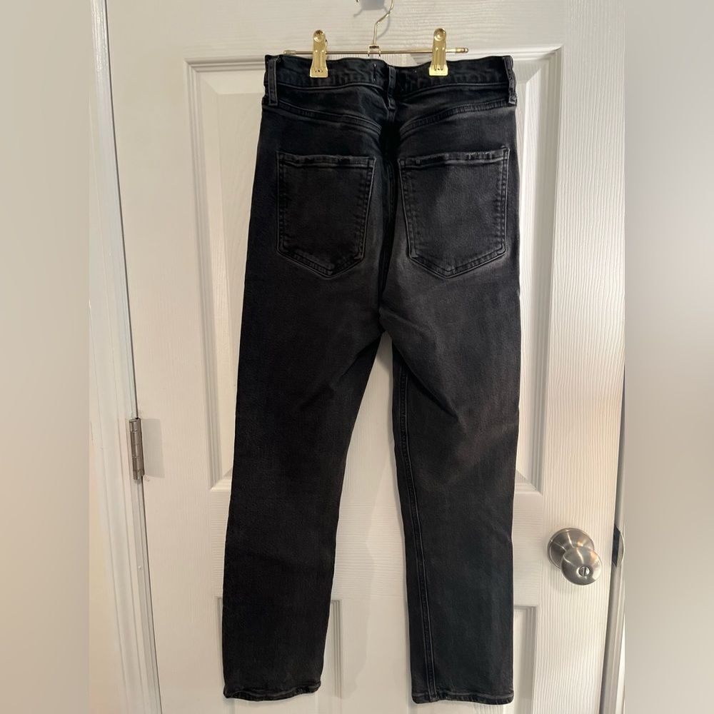 Agolde Riley Cropped Washed Black Jeans - Picture 9 of 10